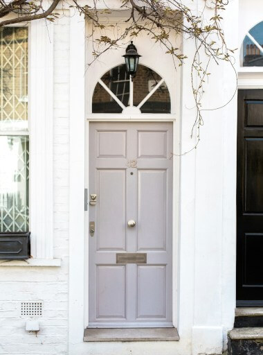 Front door of house